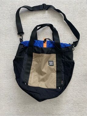 Men's Rare Black/Tan/Blue Convertible Tote Bag